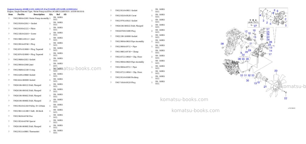 Komatsu 4d88e-6 s/n 14803-up for pc45mr-3/pc55mr-3 Parts catalog cover Page 9 Komatsu 4d88e-6 s/n 14803-up for pc45mr-3/pc55mr-3 Parts catalog cover Page 9