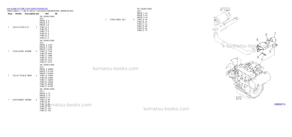 Komatsu PC27MR-3 S/N 20509-UP Parts catalog cover Page 6 Komatsu PC27MR-3 S/N 20509-UP Parts catalog cover Page 6