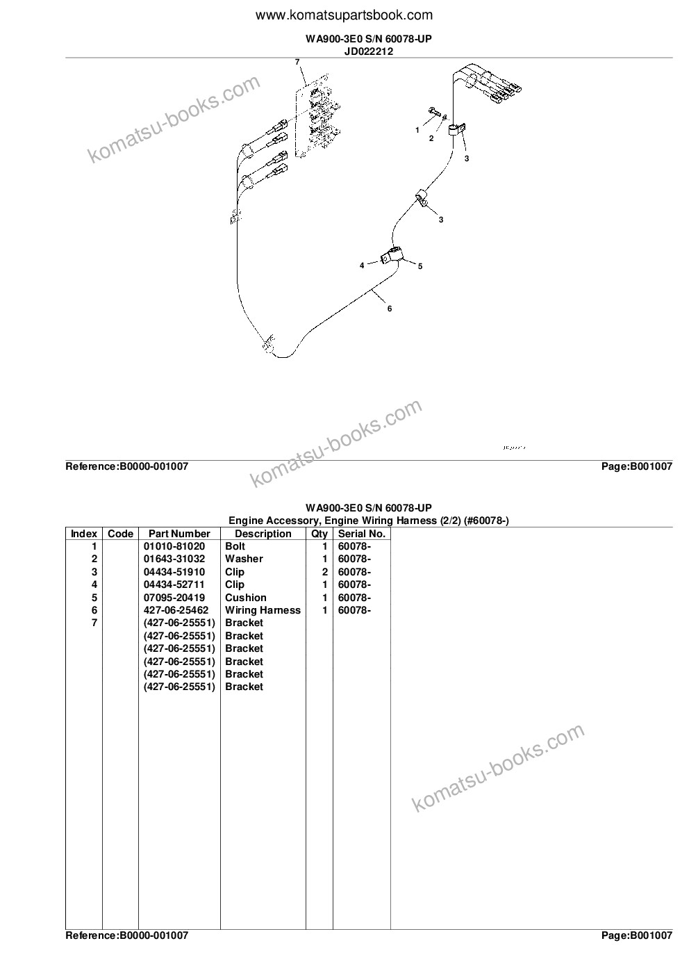 Komatsu wa900-3e0 s/n 60078-up for kal Parts catalog cover Page 10