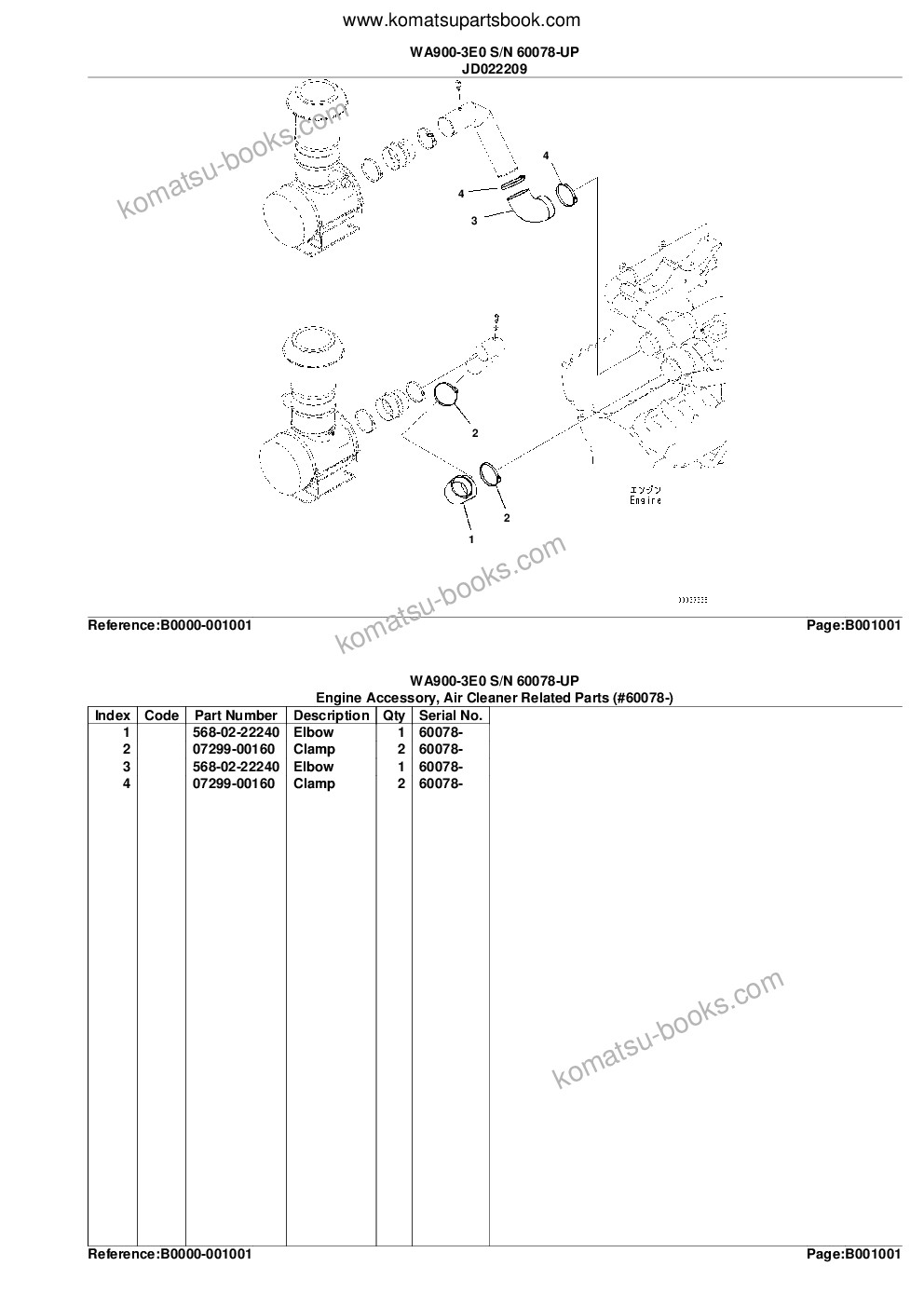 Komatsu wa900-3e0 s/n 60078-up for kal Parts catalog cover Page 4
