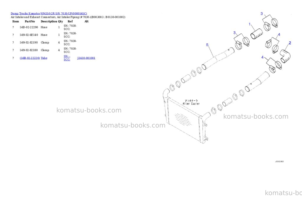 Komatsu hm350-2r s/n 7030-up Parts catalog cover Page 5 Komatsu hm350-2r s/n 7030-up Parts catalog cover Page 5