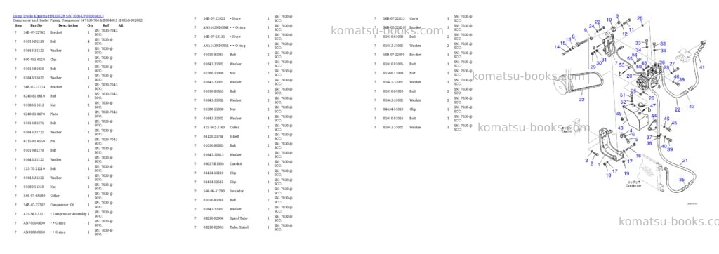 Komatsu hm350-2r s/n 7030-up Parts catalog cover Page 8 Komatsu hm350-2r s/n 7030-up Parts catalog cover Page 8