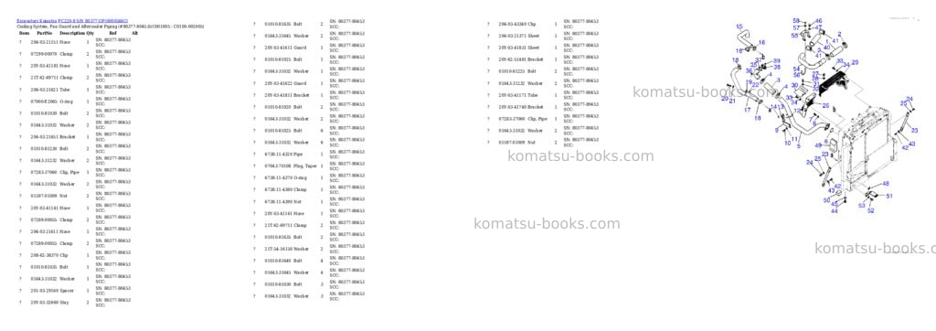 Komatsu pc220-8 s/n 80377-up Parts catalog cover Page 9 Komatsu pc220-8 s/n 80377-up Parts catalog cover Page 9