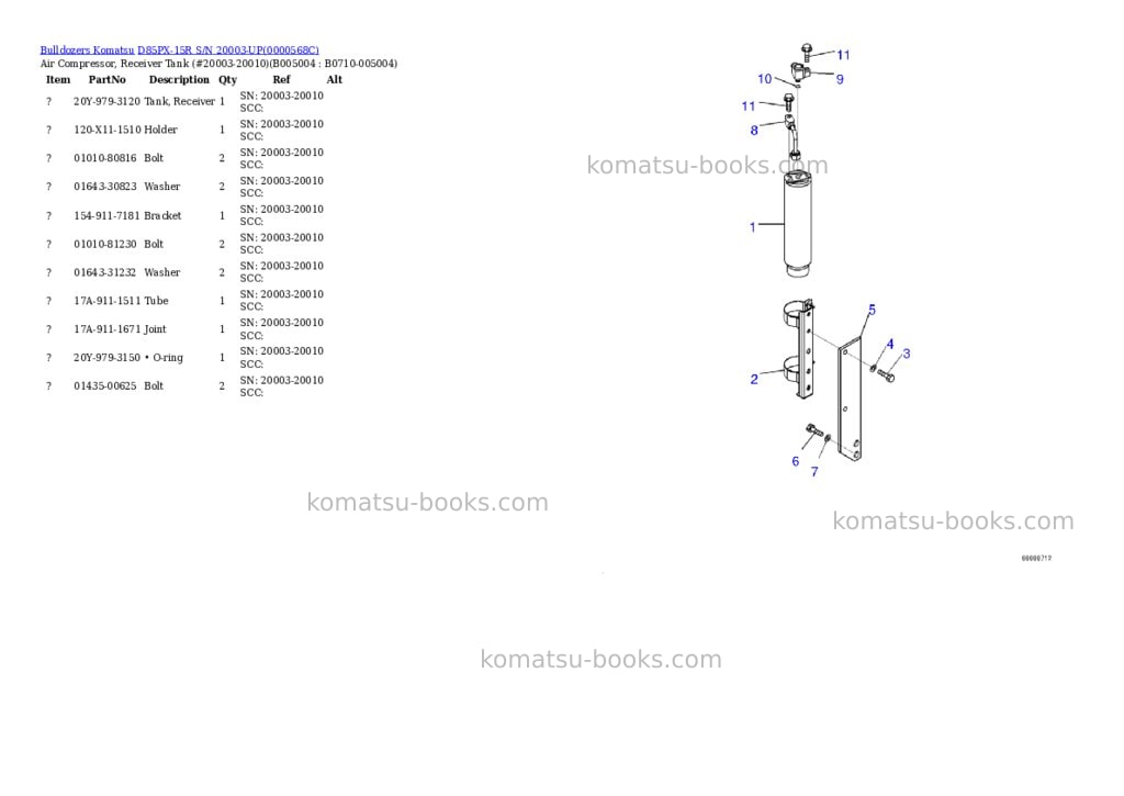 Komatsu d85px-15r s/n 20003-up Parts catalog cover Page 7 Komatsu d85px-15r s/n 20003-up Parts catalog cover Page 7