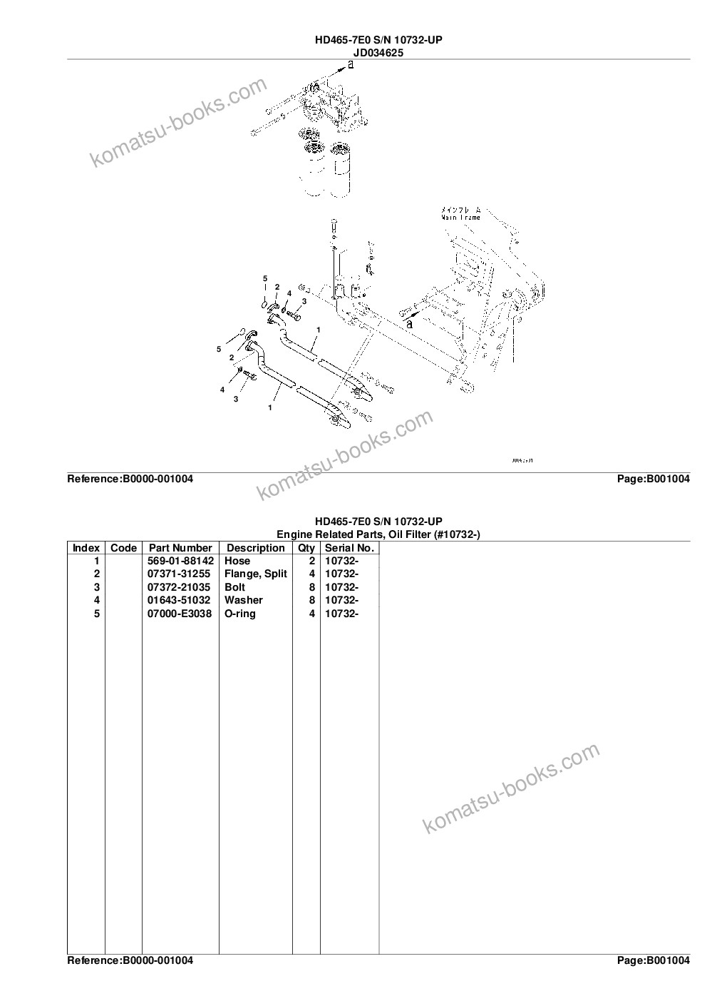 Komatsu hd465-7e0 s/n 10732-up Parts catalog cover Page 8