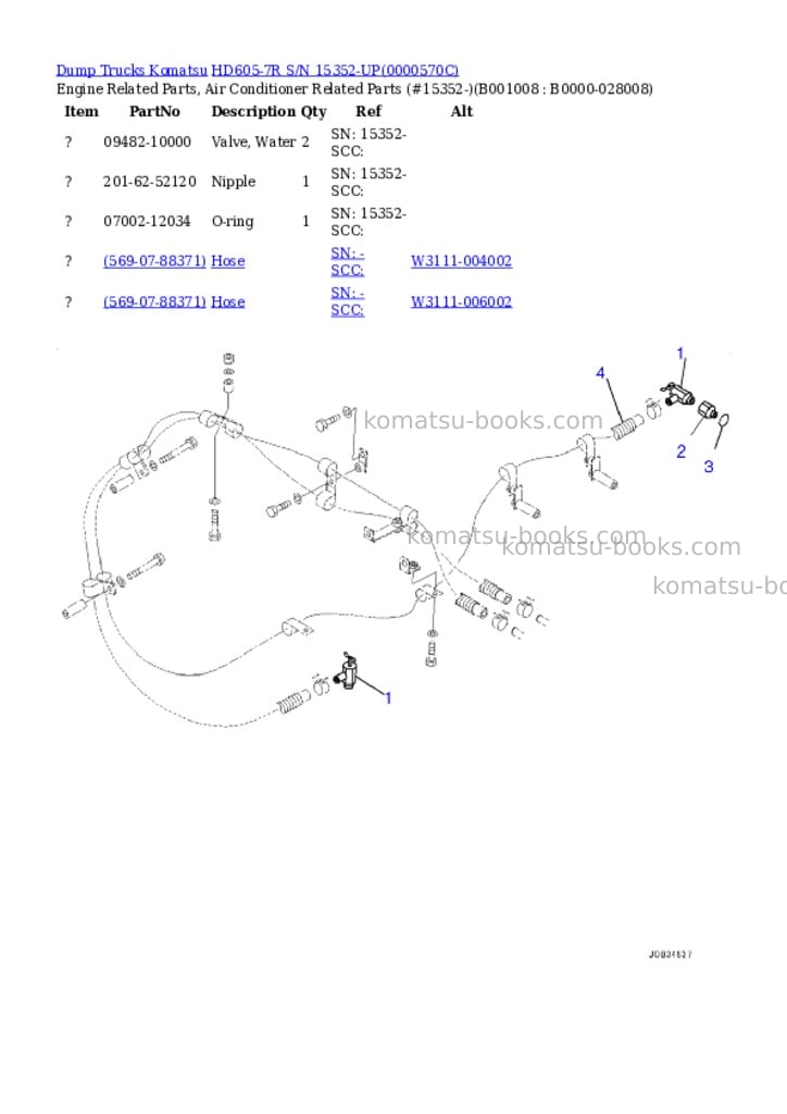 Komatsu hd605-7r s/n 15352-up Parts catalog cover Page 7