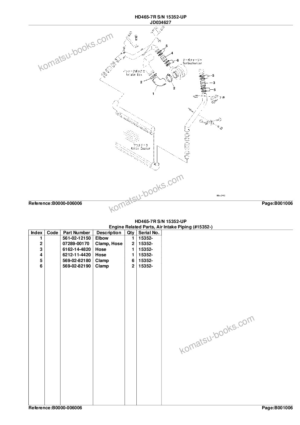 Komatsu hd465-7r s/n 15352-up Parts catalog cover Page 10