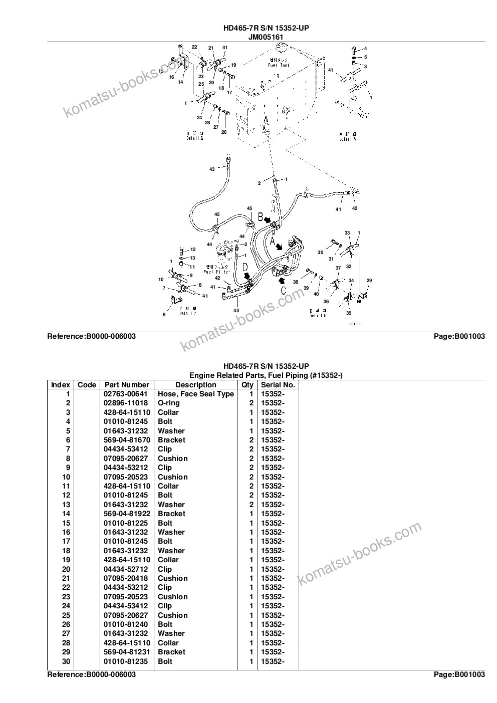 Komatsu hd465-7r s/n 15352-up Parts catalog cover Page 6