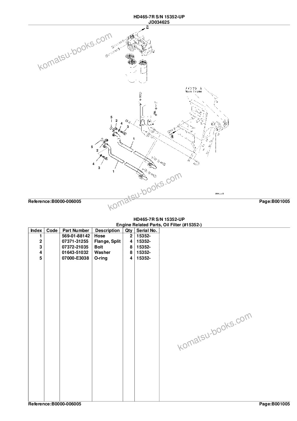 Komatsu hd465-7r s/n 15352-up Parts catalog cover Page 9