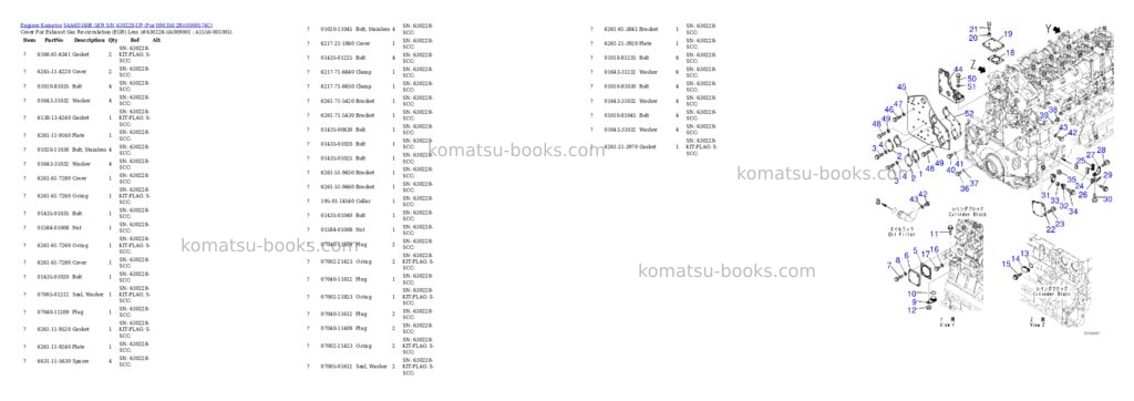 Komatsu saa6d140e-5er s/n 630228-up for hm350-2r Parts catalog cover Page 10