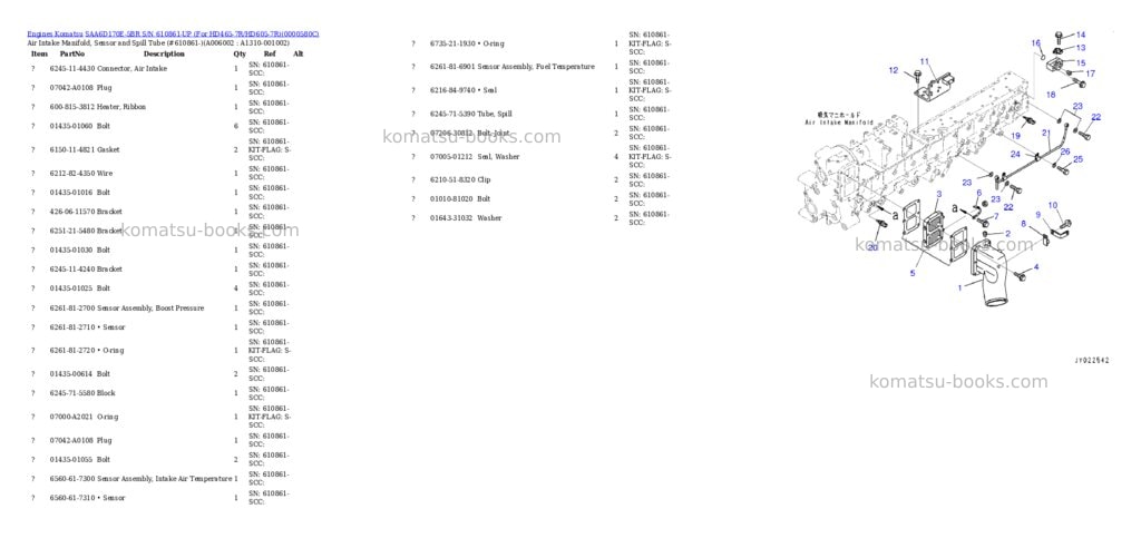 Komatsu saa6d170e-5br s/n 610861-up for hd465-7r/hd605-7r Parts catalog cover Page 6 Komatsu saa6d170e-5br s/n 610861-up for hd465-7r/hd605-7r Parts catalog cover Page 6
