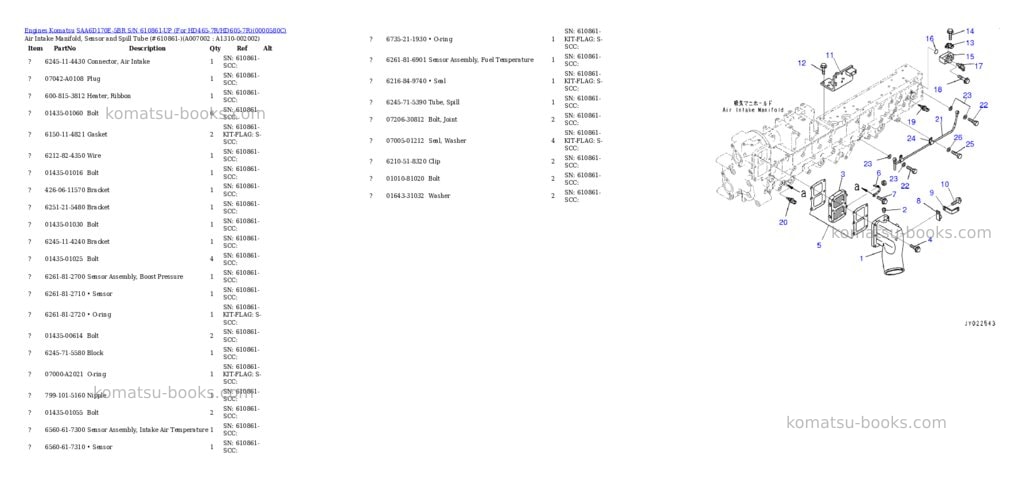 Komatsu saa6d170e-5br s/n 610861-up for hd465-7r/hd605-7r Parts catalog cover Page 8 Komatsu saa6d170e-5br s/n 610861-up for hd465-7r/hd605-7r Parts catalog cover Page 8
