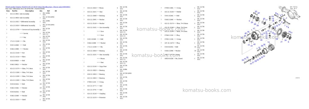 Komatsu wa500-6 s/n 55739-up stone handling spec. chassis only Parts catalog cover Page 9