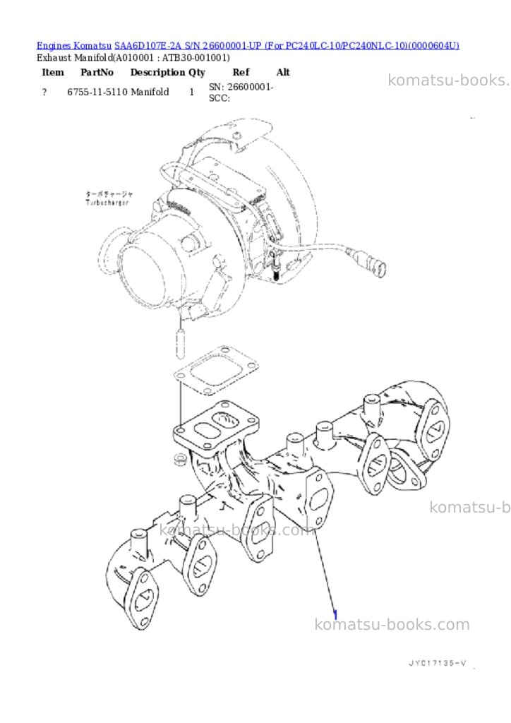 Komatsu saa6d107e-2a s/n 26600001-up for pc240lc-10/pc240nlc-10 Parts catalog cover Page 9 Komatsu saa6d107e-2a s/n 26600001-up for pc240lc-10/pc240nlc-10 Parts catalog cover Page 9