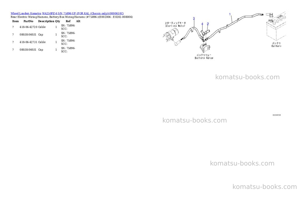 Komatsu wa250pz-6 s/n 75896-up for kal chassis only Parts catalog cover Page 7 Komatsu wa250pz-6 s/n 75896-up for kal chassis only Parts catalog cover Page 7