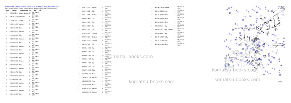 Komatsu wa500-6 s/n 55425-up for kal chassis only Parts catalog cover Page 3