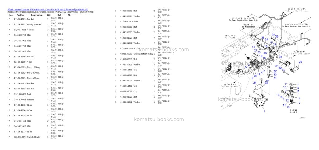 Komatsu wa200pz-6 s/n 71023-up for kal chassis only Parts catalog cover Page 2 Komatsu wa200pz-6 s/n 71023-up for kal chassis only Parts catalog cover Page 2