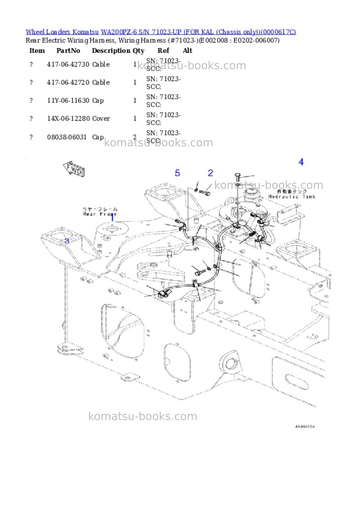 Komatsu wa200pz-6 s/n 71023-up for kal chassis only Parts catalog cover Page 9 Komatsu wa200pz-6 s/n 71023-up for kal chassis only Parts catalog cover Page 9