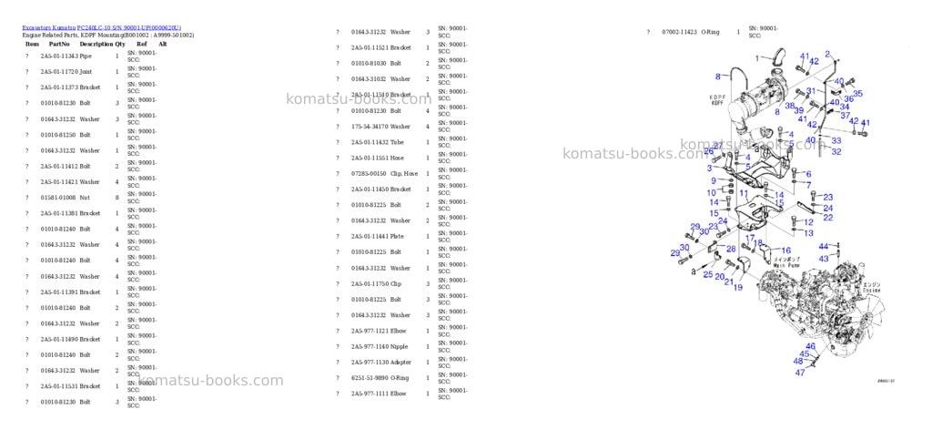 Komatsu pc240lc-10 s/n 90001-up Parts catalog cover Komatsu pc240lc-10 s/n 90001-up Parts catalog cover