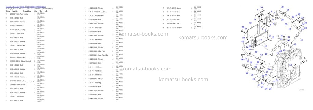 Komatsu pc240lc-10 s/n 90001-up Parts catalog cover Page 10 Komatsu pc240lc-10 s/n 90001-up Parts catalog cover Page 10