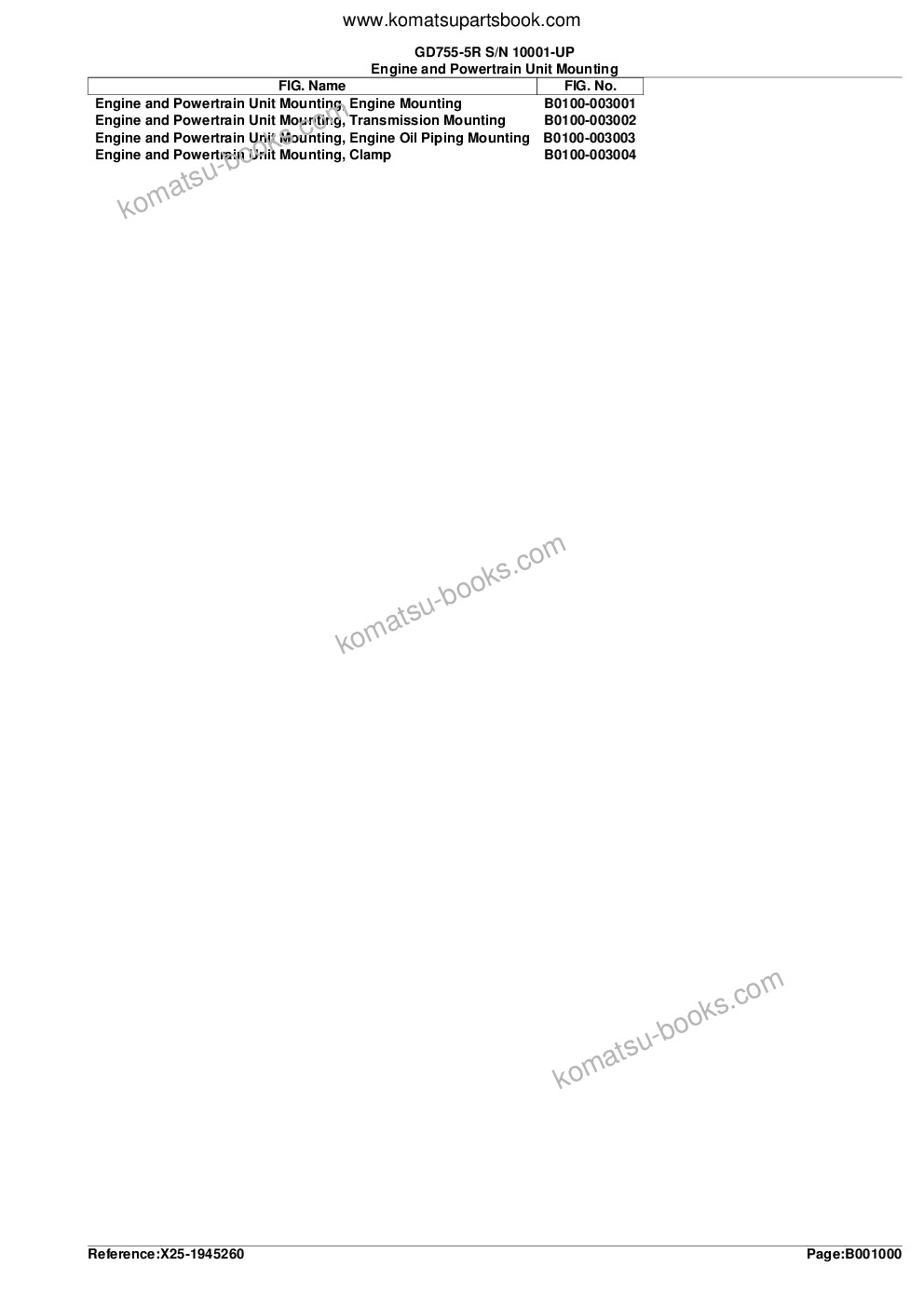 Komatsu gd755-5r s/n 10001-up Parts catalog cover Page 3 Komatsu gd755-5r s/n 10001-up Parts catalog cover Page 3