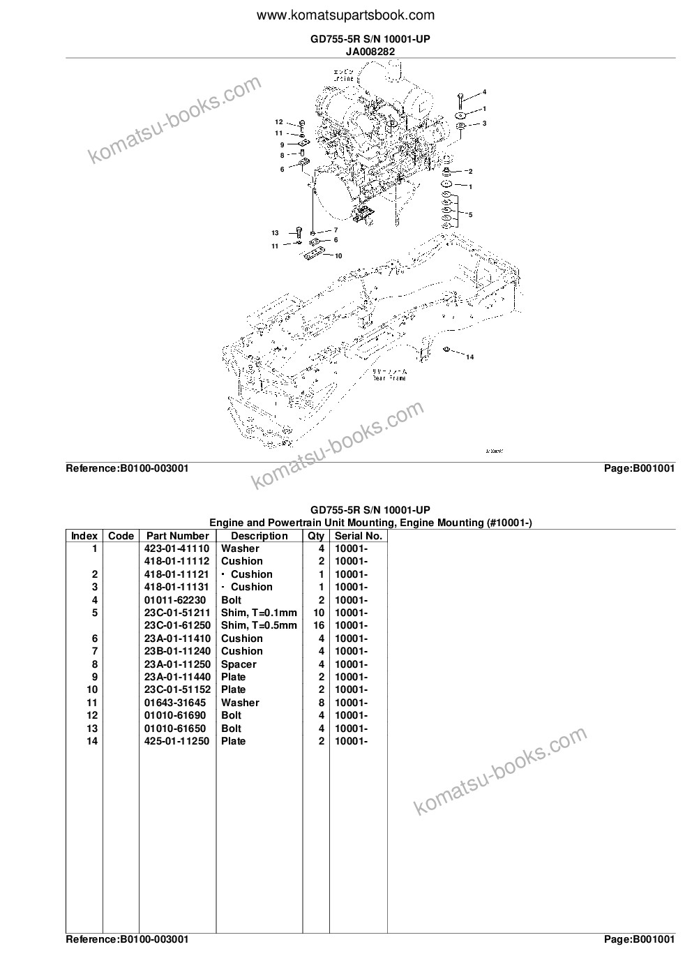 Komatsu gd755-5r s/n 10001-up Parts catalog cover Page 4 Komatsu gd755-5r s/n 10001-up Parts catalog cover Page 4