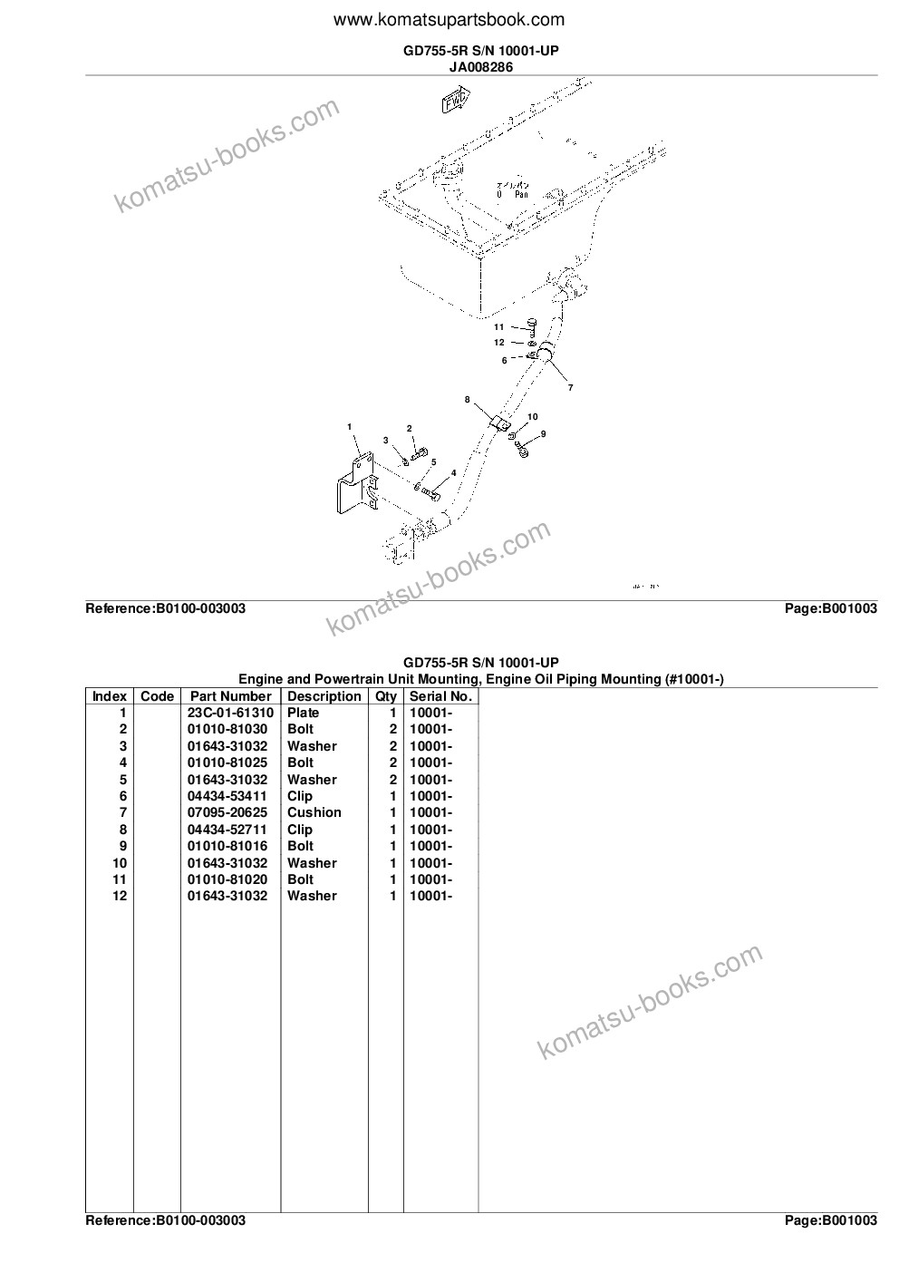 Komatsu gd755-5r s/n 10001-up Parts catalog cover Page 6 Komatsu gd755-5r s/n 10001-up Parts catalog cover Page 6