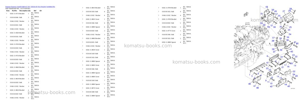 Komatsu saa6d140e-6c s/n 730016-up for wa500-7 Parts catalog cover Page 10