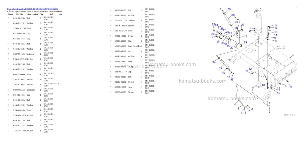 Komatsu pc1250-8r s/n 35406-up Parts catalog cover Page 5