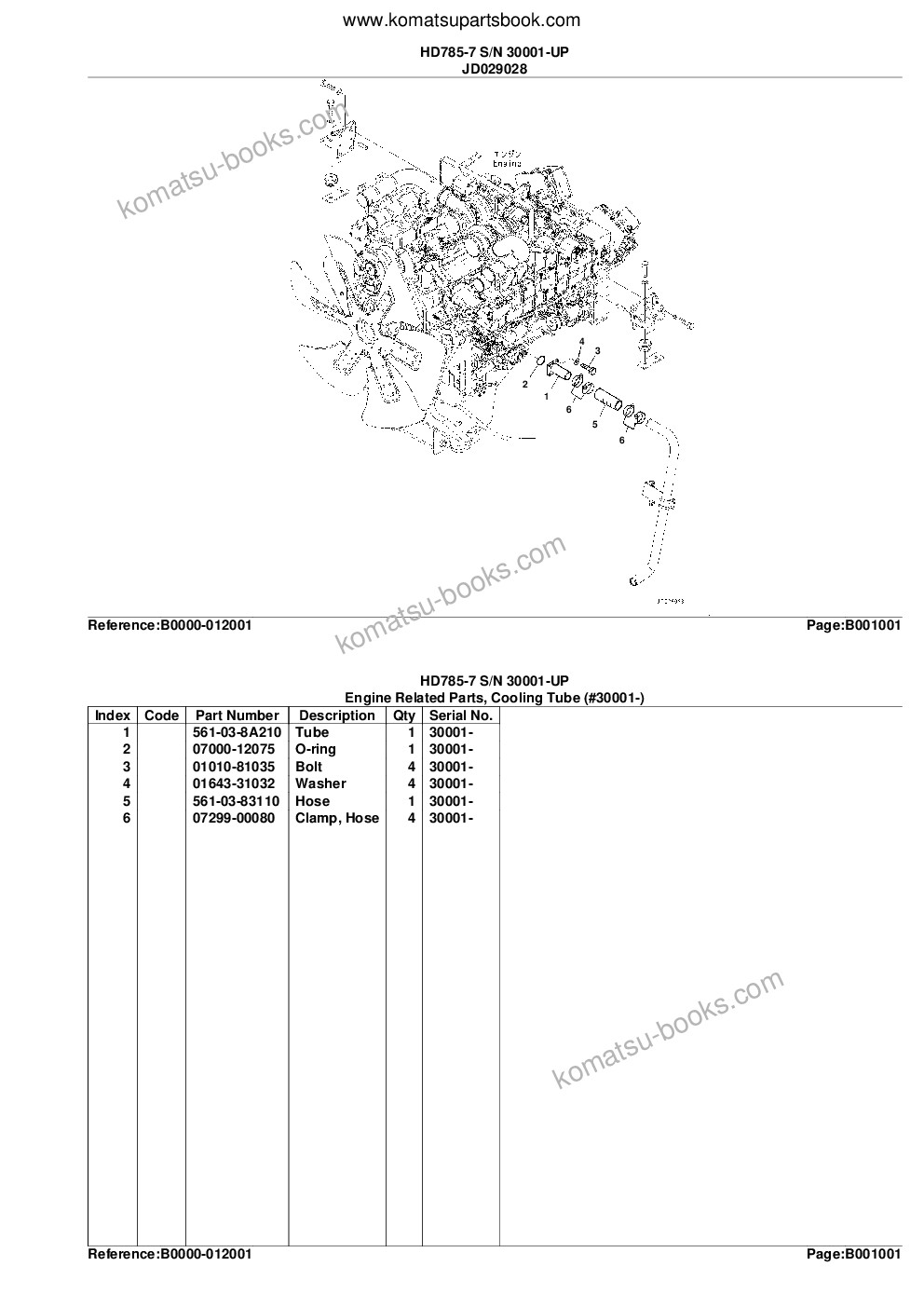 Komatsu hd785-7 s/n 30001-up kal spec. Katalog części okładka Strona 4