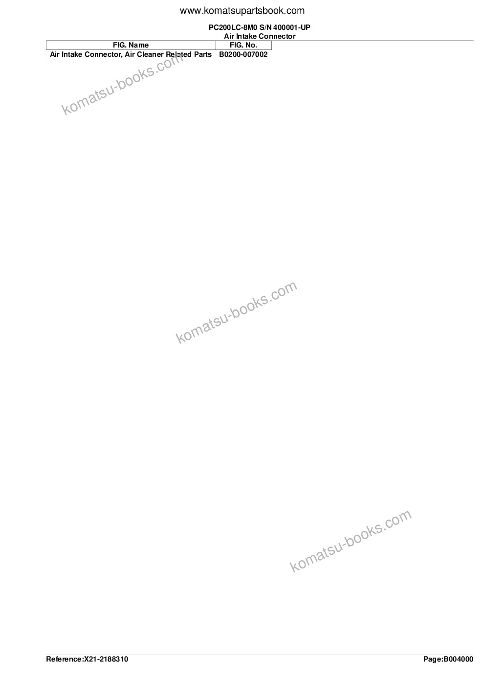 Komatsu pc200lc-8m0 s/n 400001-up Parts catalog cover Page 10 Komatsu pc200lc-8m0 s/n 400001-up Parts catalog cover Page 10