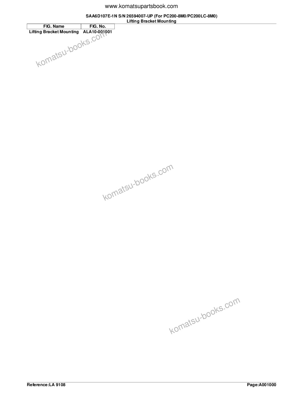 Komatsu SAA6D107E-1N S/N 26594007-UP (For PC200-8M0/PC200LC-8M0) Parts catalog cover Page 3