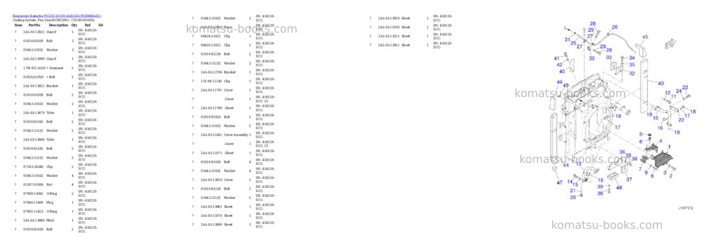 Komatsu pc210-10 s/n 450120-up Parts catalog cover Page 10 Komatsu pc210-10 s/n 450120-up Parts catalog cover Page 10