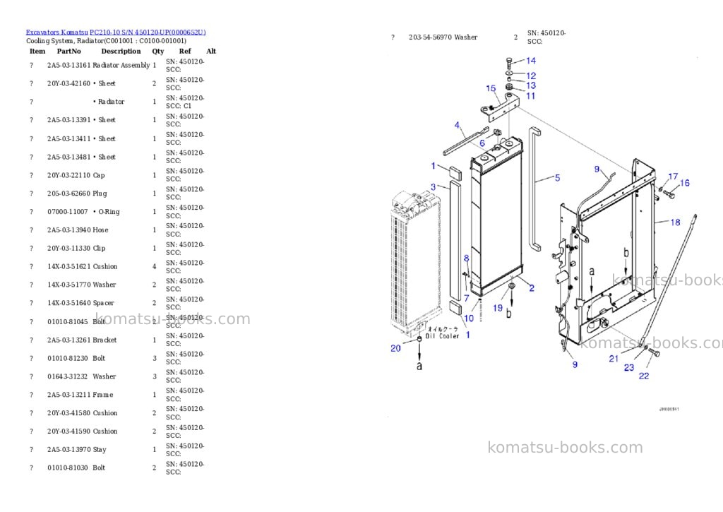Komatsu pc210-10 s/n 450120-up Parts catalog cover Page 6 Komatsu pc210-10 s/n 450120-up Parts catalog cover Page 6