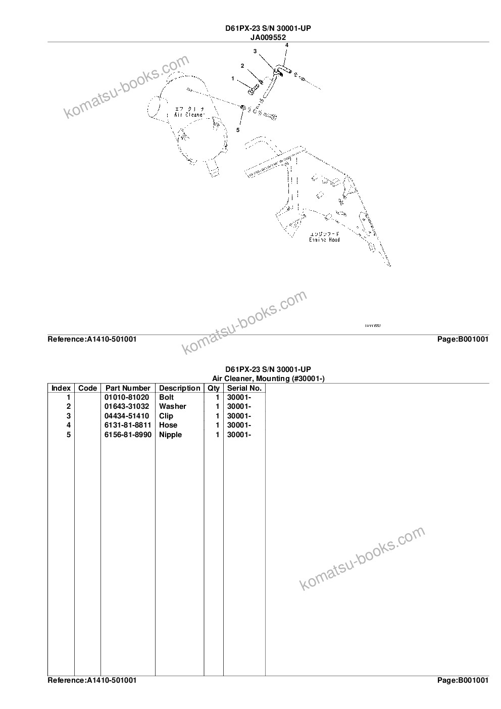 Komatsu d61px-23 s/n 30001-up Parts catalog cover Page 4 Komatsu d61px-23 s/n 30001-up Parts catalog cover Page 4