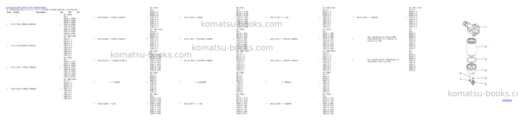 Komatsu D31PX-22M0 S/N 70001-74999 Parts catalog cover
