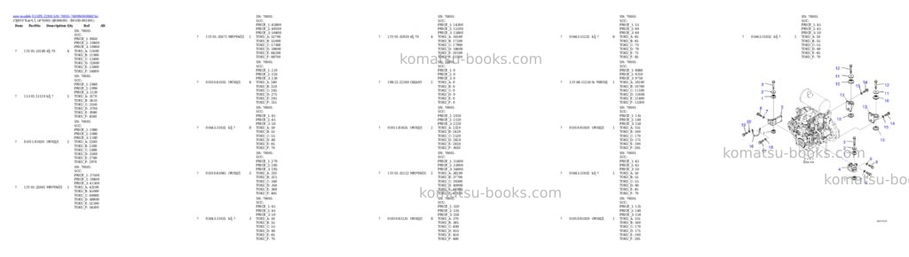 Komatsu D31PX-22M0 S/N 70001-74999 Parts catalog cover Page 4