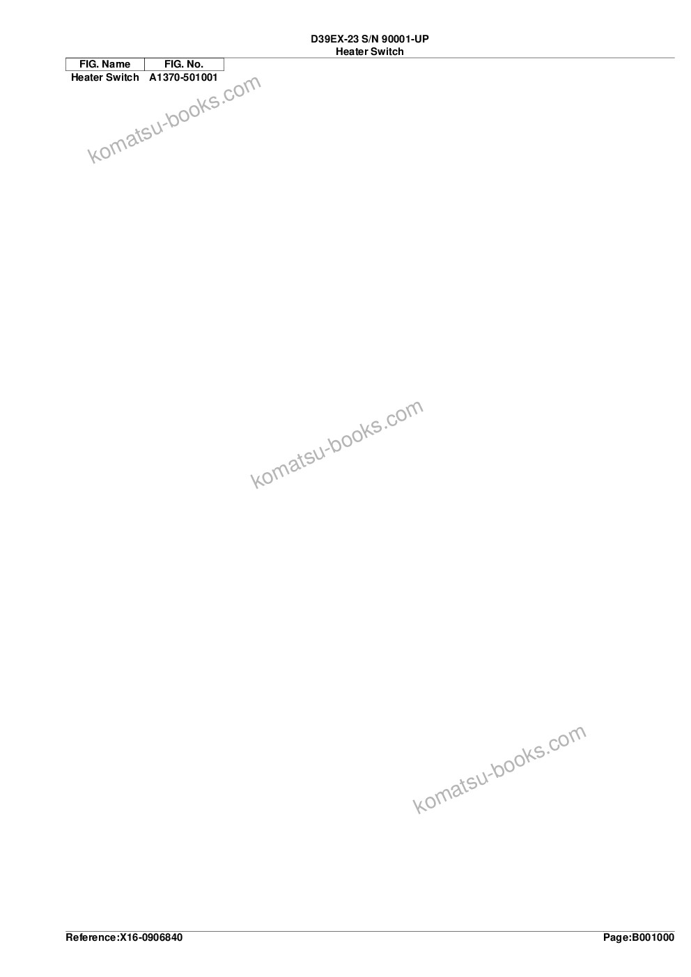 Komatsu d39ex-23 s/n 90001-up Parts catalog cover Page 3 Komatsu d39ex-23 s/n 90001-up Parts catalog cover Page 3