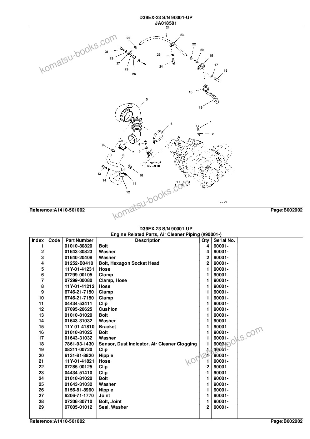 Komatsu d39ex-23 s/n 90001-up Parts catalog cover Page 7 Komatsu d39ex-23 s/n 90001-up Parts catalog cover Page 7