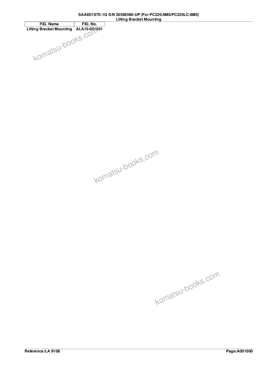 Komatsu saa6d107e-1q s/n 26598590-up for pc220-8m0/pc220lc-8m0 Parts catalog cover Page 3