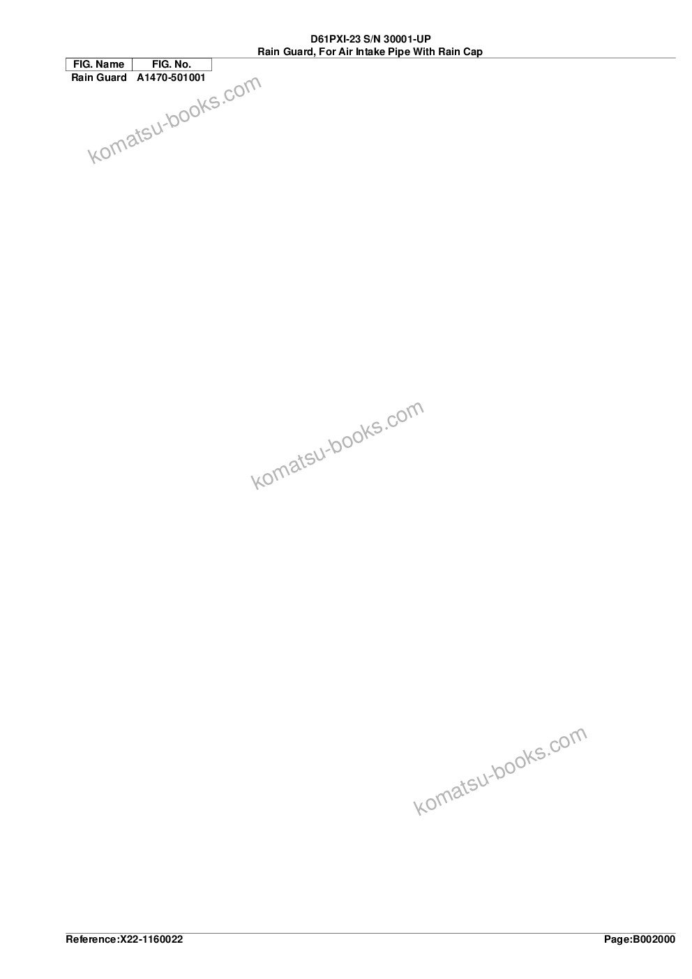 Komatsu d61pxi-23 s/n 30001-up Parts catalog cover Page 8