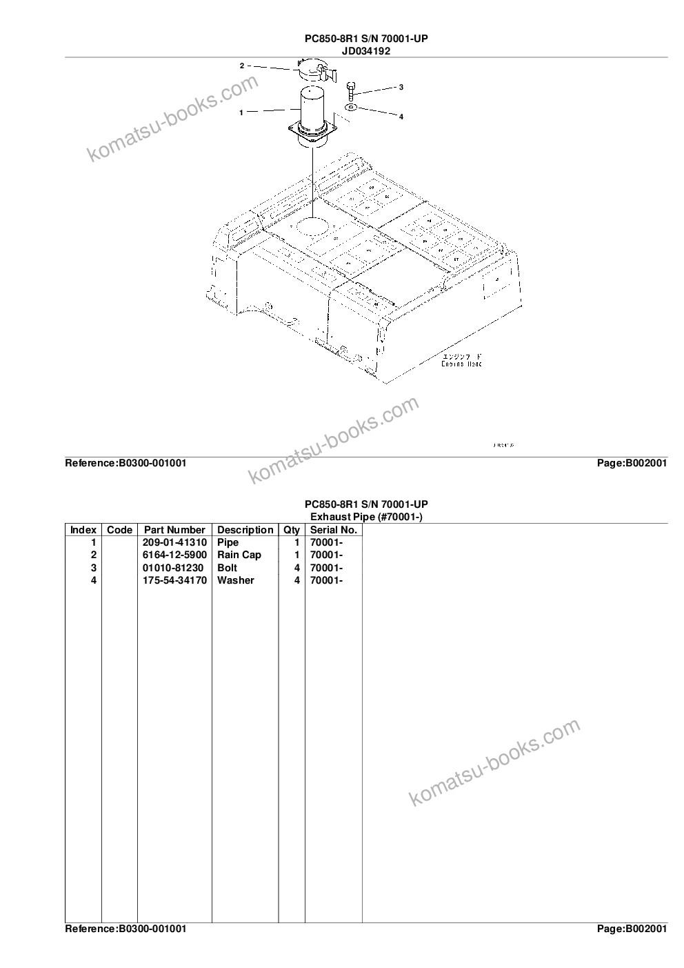 Komatsu pc850-8r1 s/n 70001-up Parts catalog cover Page 9 Komatsu pc850-8r1 s/n 70001-up Parts catalog cover Page 9