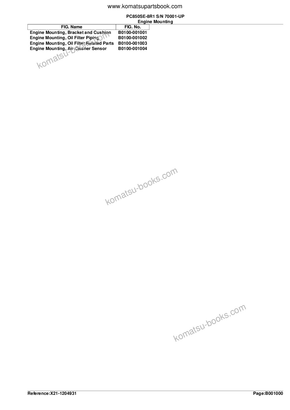 Komatsu pc850se-8r1 s/n 70001-up Parts catalog cover Page 3