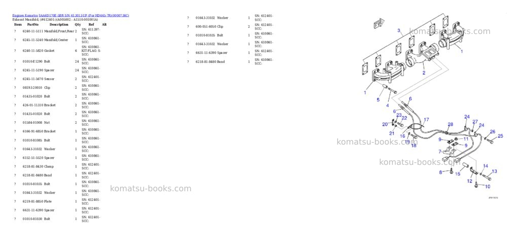 Komatsu saa6d170e-5br s/n 613013-up for hd465-7r Parts catalog cover Page 6 Komatsu saa6d170e-5br s/n 613013-up for hd465-7r Parts catalog cover Page 6
