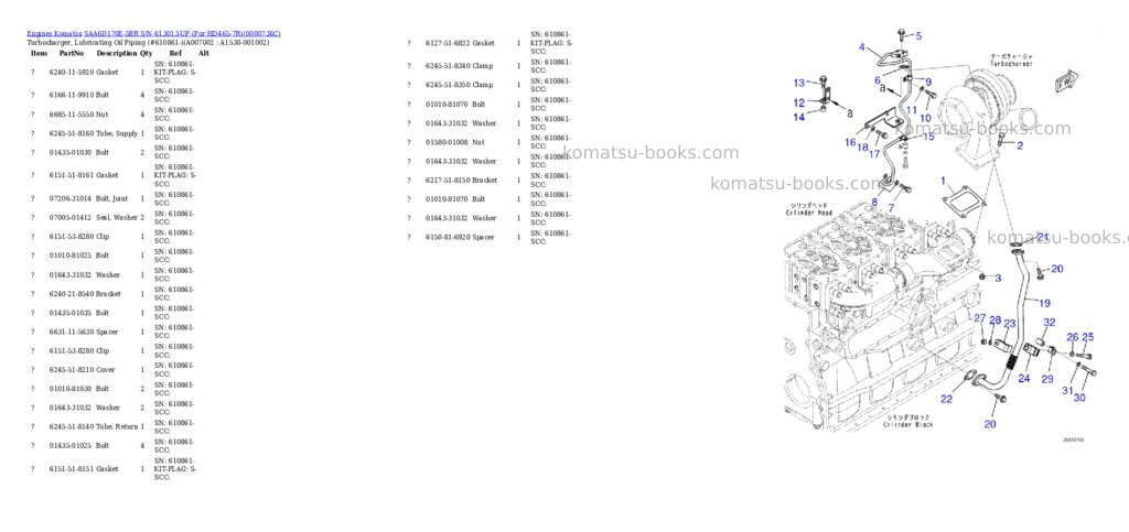 Komatsu saa6d170e-5br s/n 613013-up for hd465-7r Parts catalog cover Page 9 Komatsu saa6d170e-5br s/n 613013-up for hd465-7r Parts catalog cover Page 9
