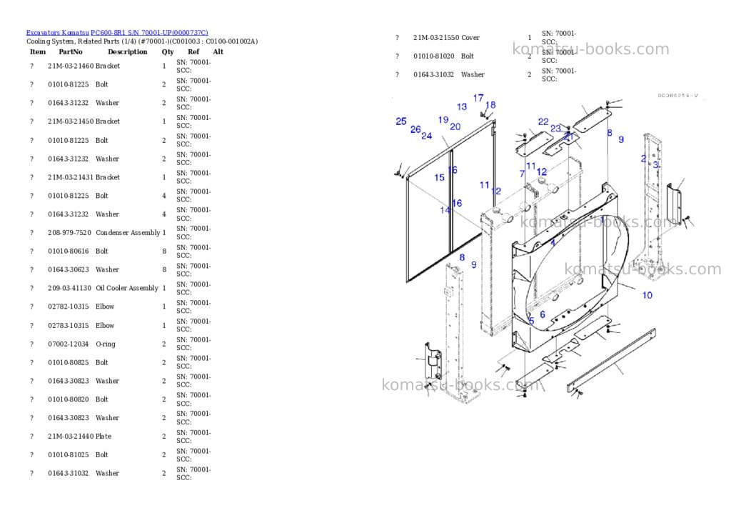 Komatsu pc600-8r1 s/n 70001-up Parts catalog cover Page 10