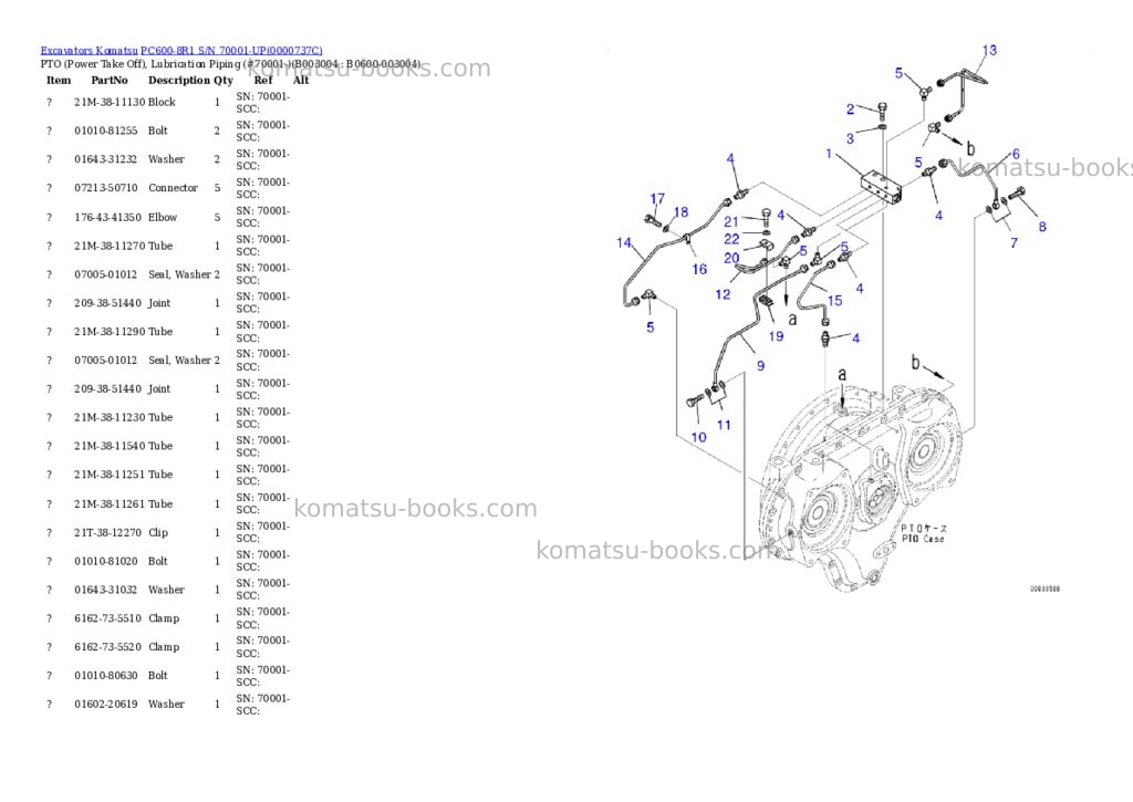 Komatsu pc600-8r1 s/n 70001-up Parts catalog cover Page 5