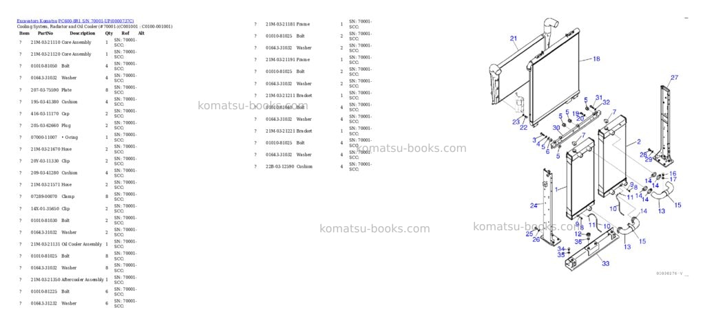 Komatsu pc600-8r1 s/n 70001-up Parts catalog cover Page 8
