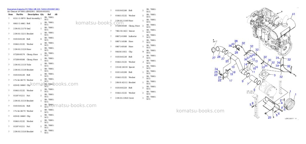 Komatsu pc700lc-8r s/n 75001-up Parts catalog cover Komatsu pc700lc-8r s/n 75001-up Parts catalog cover