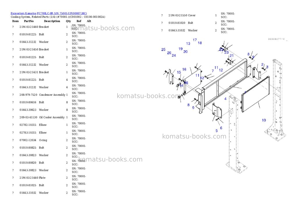 Komatsu pc700lc-8r s/n 75001-up Parts catalog cover Page 9 Komatsu pc700lc-8r s/n 75001-up Parts catalog cover Page 9